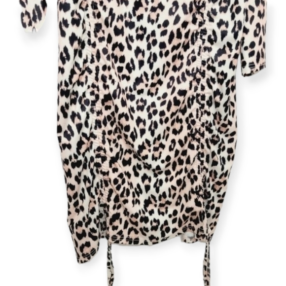 Shein Animal Leppard Print Dress Pullover Longsleeve Adjustable Strap Hem size 4 - Picture 5 of 9
